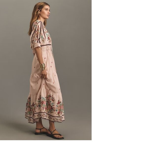ANTHROPOLOGIE The Somerset Maxi Dress: Puff-Sleeve Edition size XL new nwt - Picture 2 of 7